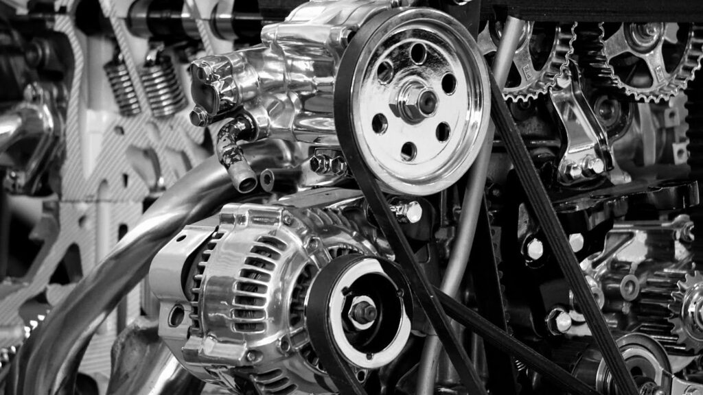 Close-up of car's transmission