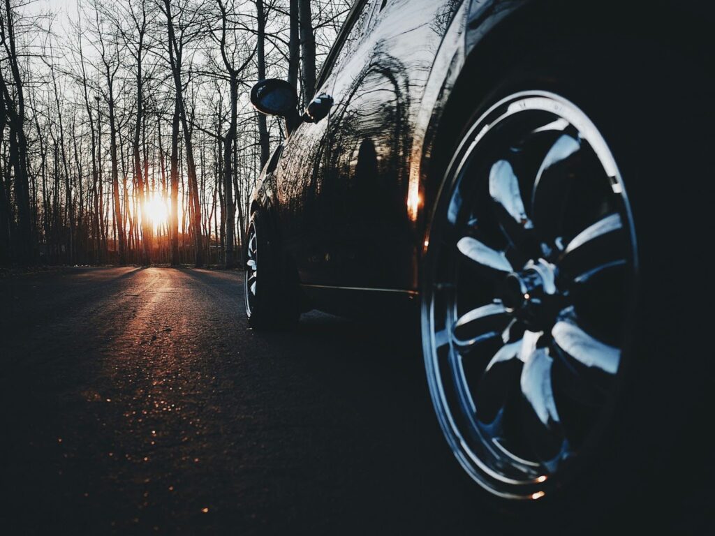 black color car